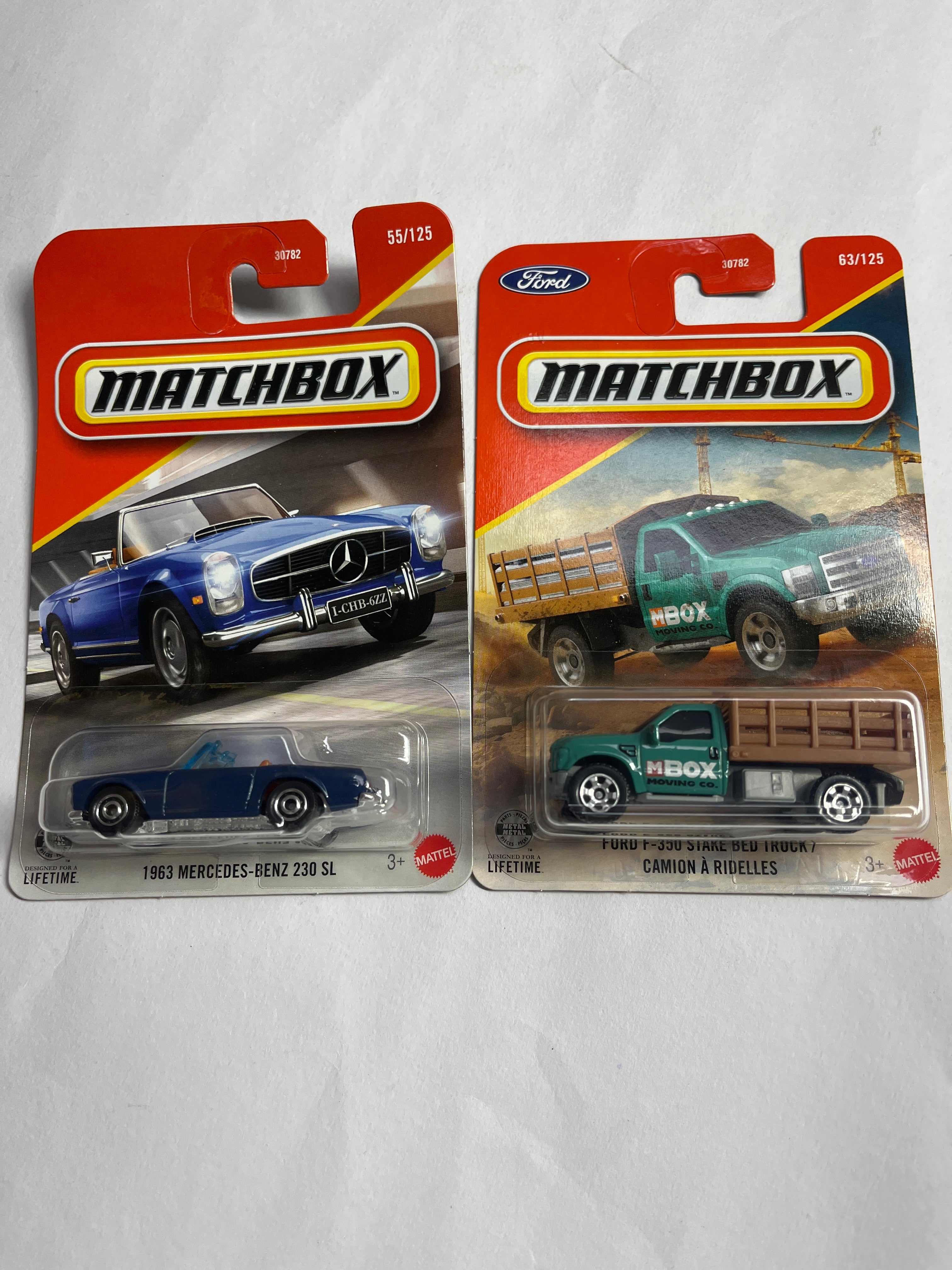 1963 Mercedes-Benz 230 sl (55/125) and 1974 Ford f-350 Stake Bed Truck