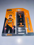 BBURAGO FORMULA RACING F1 TEAM 1 : 64 DIECAST SCALE MODEL - MCLAREN MCL39 4 LANDO NORRIS (blister pack)
