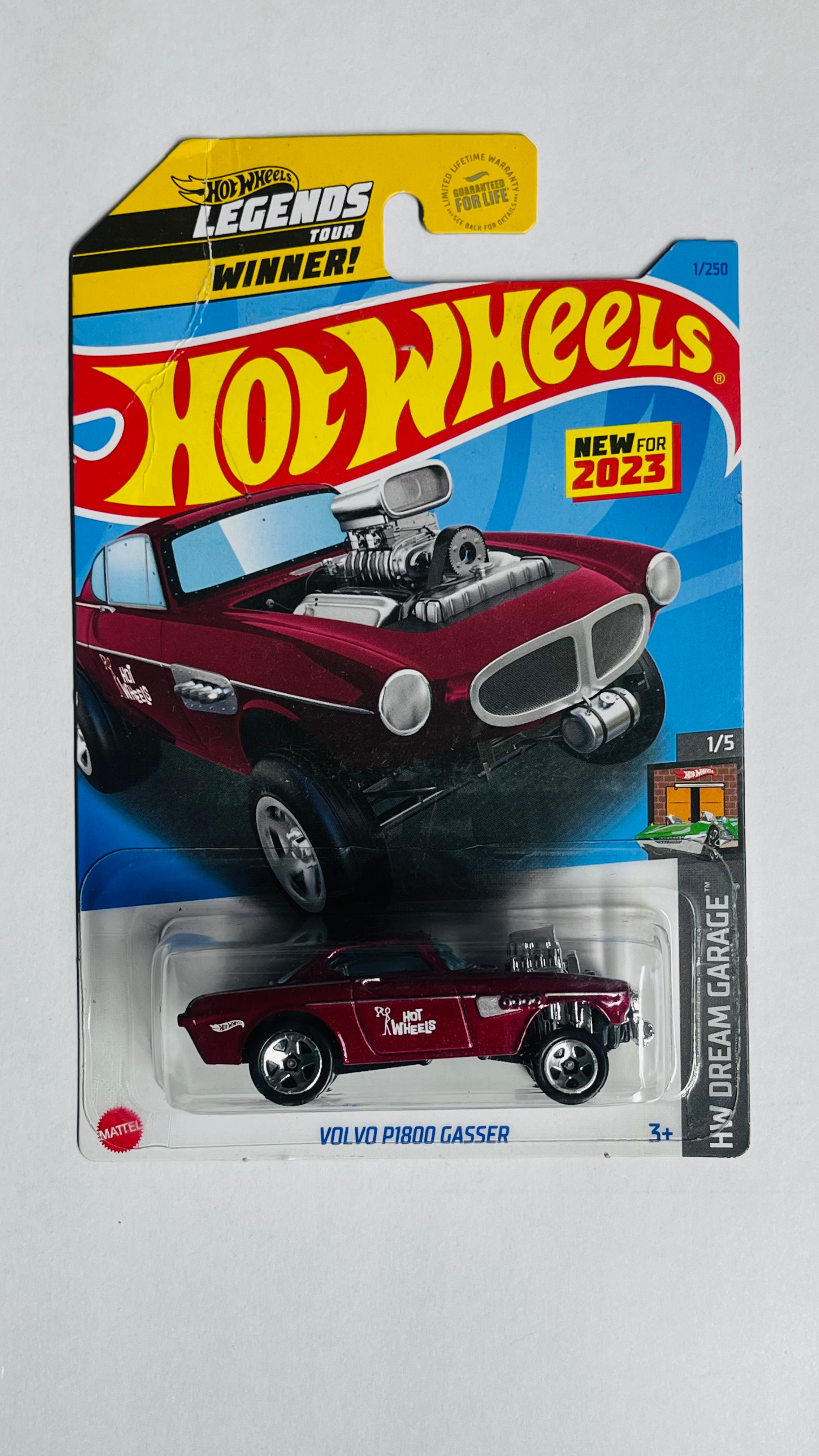 Volvo p1800 gasser - Hotwheels USA - Legends Tour winner car-  2023 card