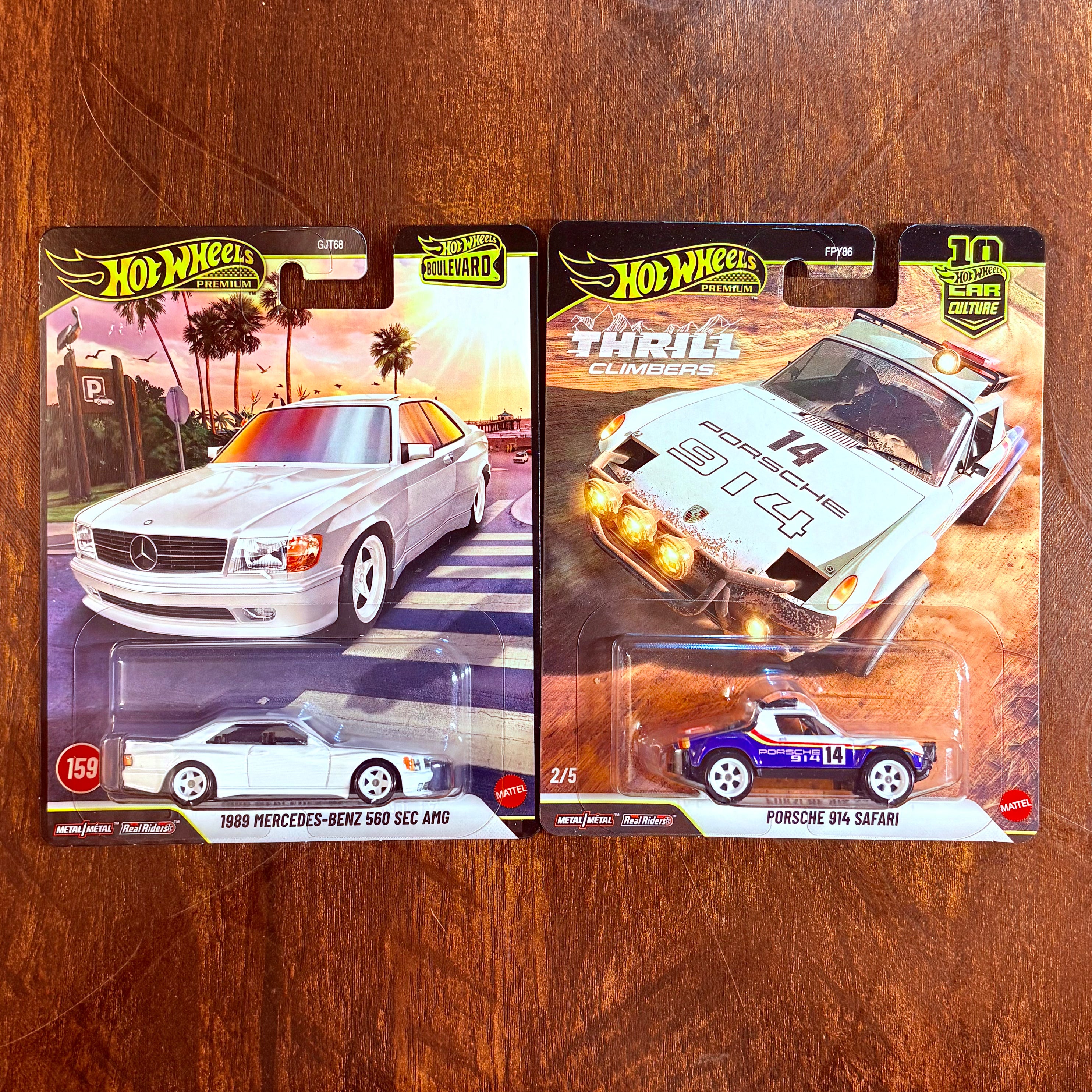 [Combo set] 1989 Mercedes-Benz 560 SEC AMG & Porsche 914 Safari - HotWheels Premium