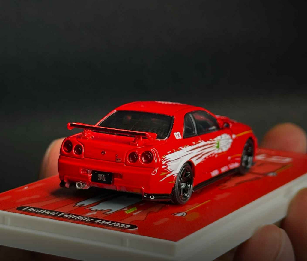 Nissan Skyline GT-R R34 Red limited to 999 units worldwide