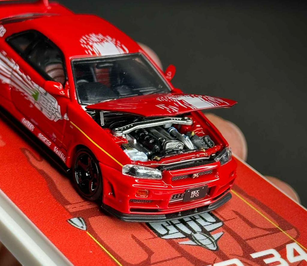 Nissan Skyline GT-R R34 Red limited to 999 units worldwide