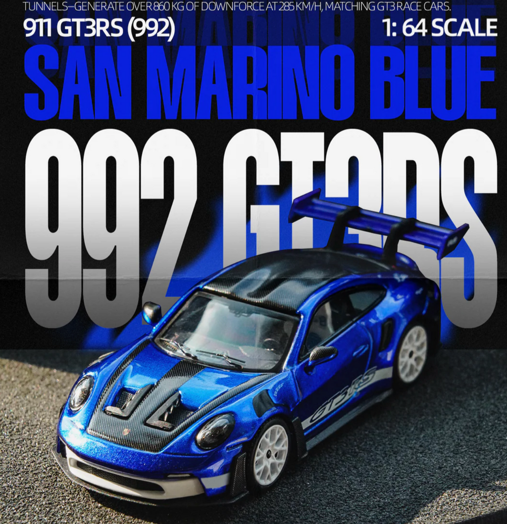 Porsche 911 (992) GT3 RS in San Marino Blue Metallic limited to 999 Units worldwide