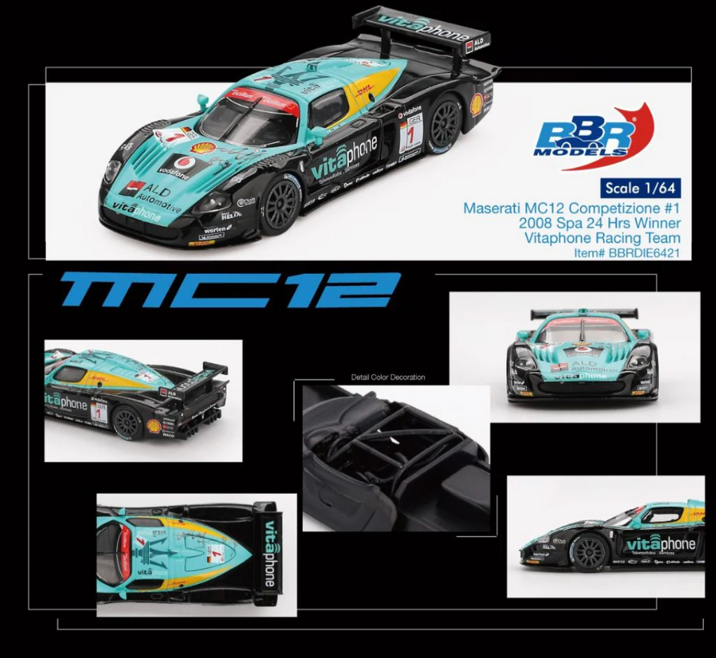 Maserati MC12 Competizione #1 2008 Spa 24 Hrs Winner Vitaphone Racing Team