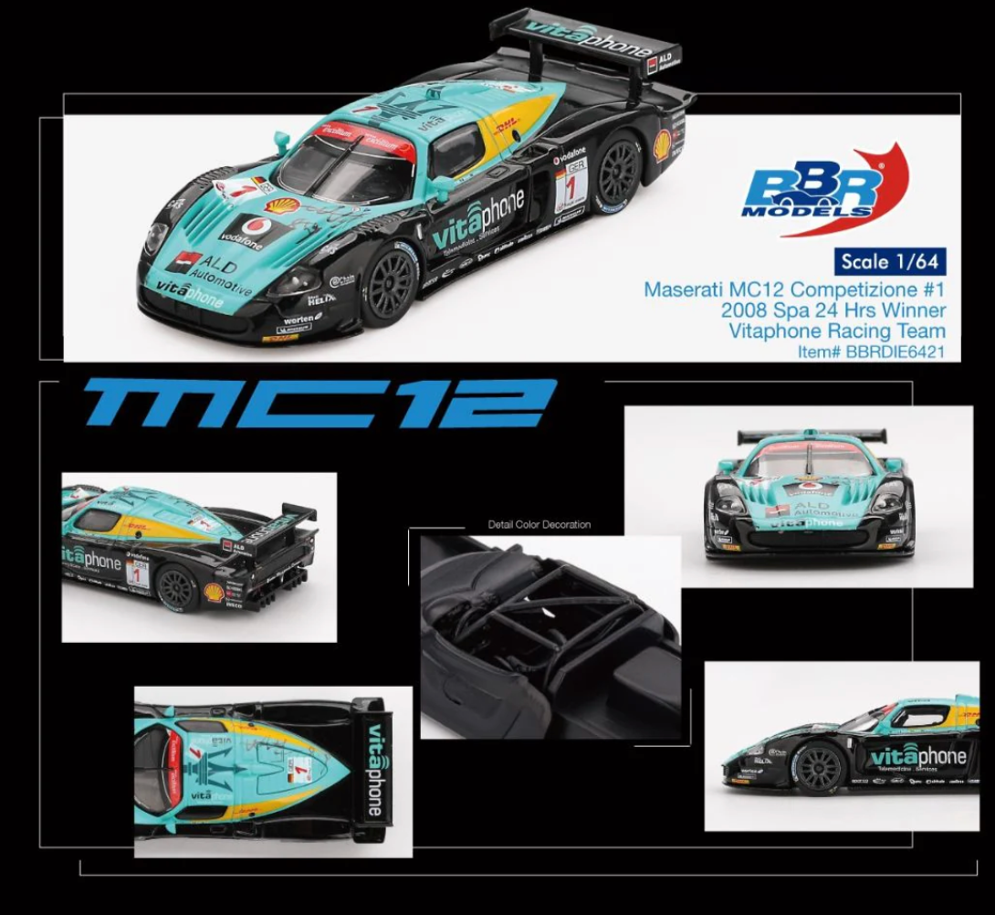 Maserati MC12 Competizione #1 2008 Spa 24 Hrs Winner Vitaphone Racing Team