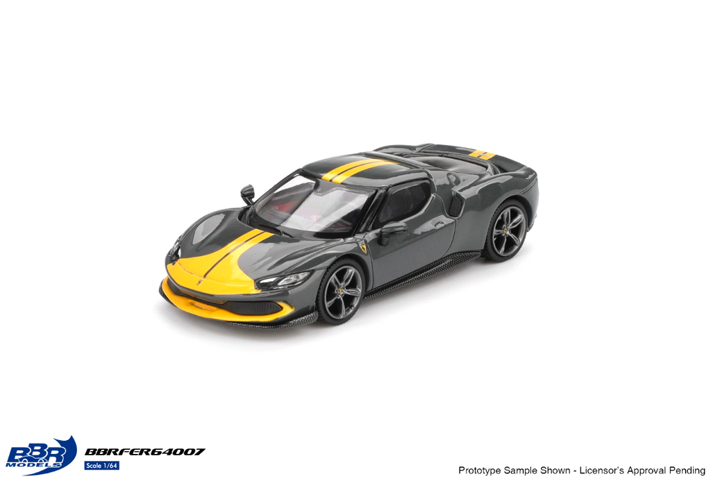 Ferrari 296 GTB Assetto Fiorano Grigio Scuro - BBR Models BBRFER64007
