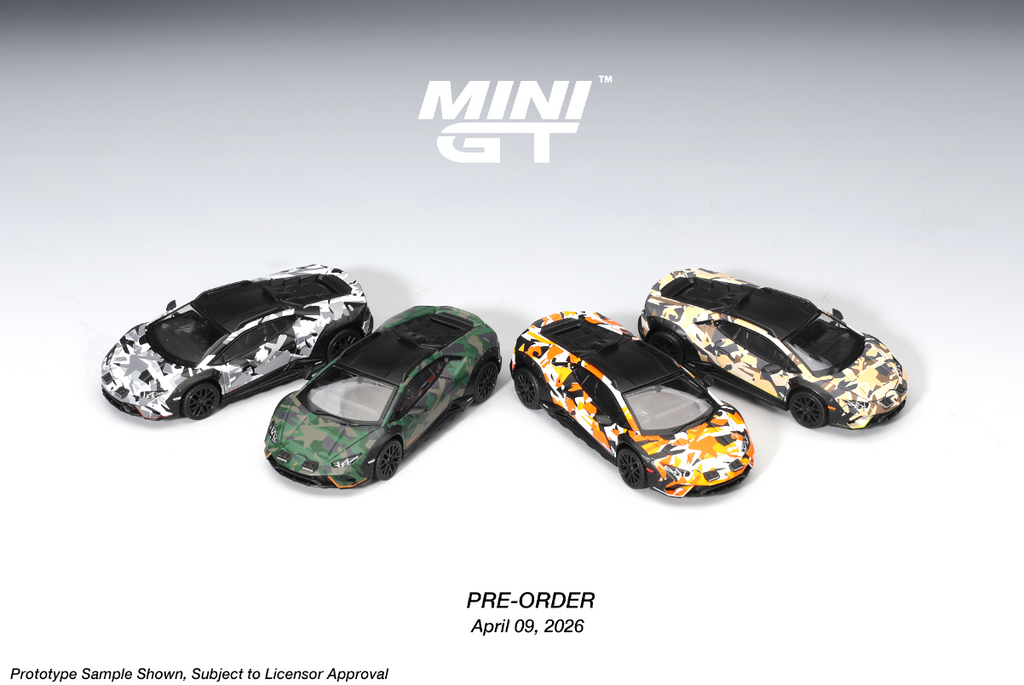 (Pre-Order)Lamborghini Huracán Sterrato All Terrarin Set (4 Cars)