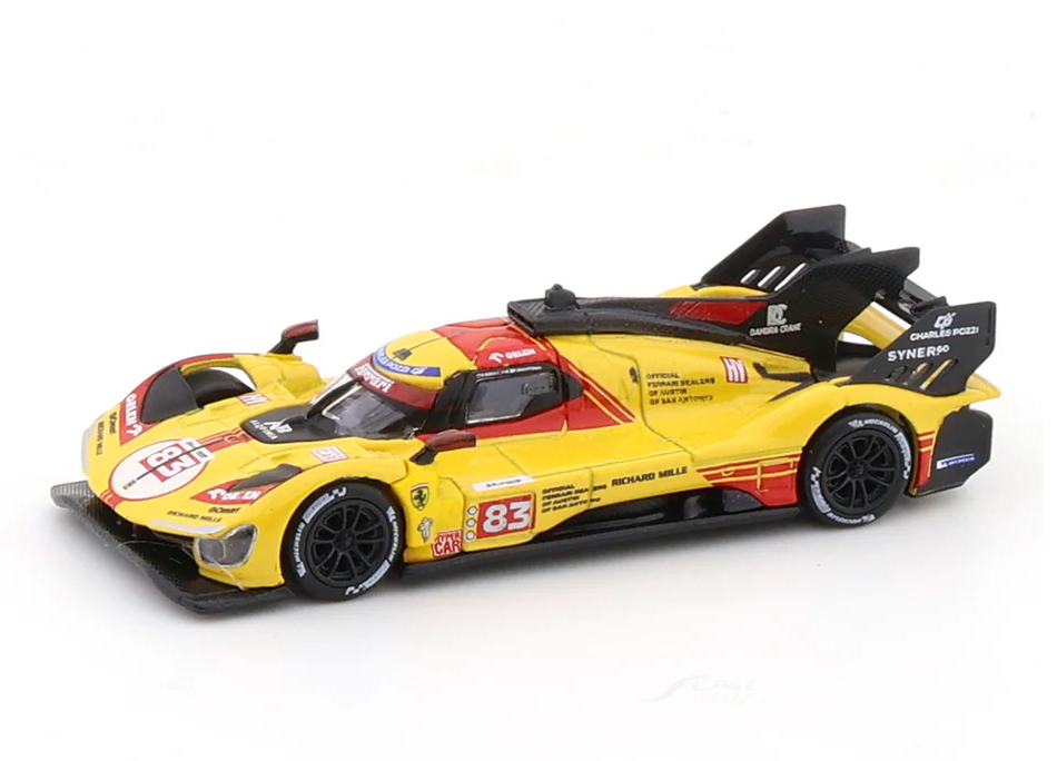 Bburago Ferrari 499P #83 (Yellow Livery) - 1:64 Scale Racing Series