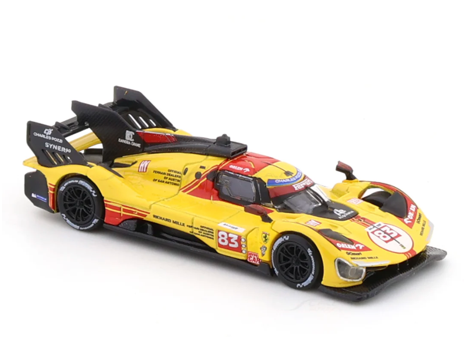 Bburago Ferrari 499P #83 (Yellow Livery) - 1:64 Scale Racing Series