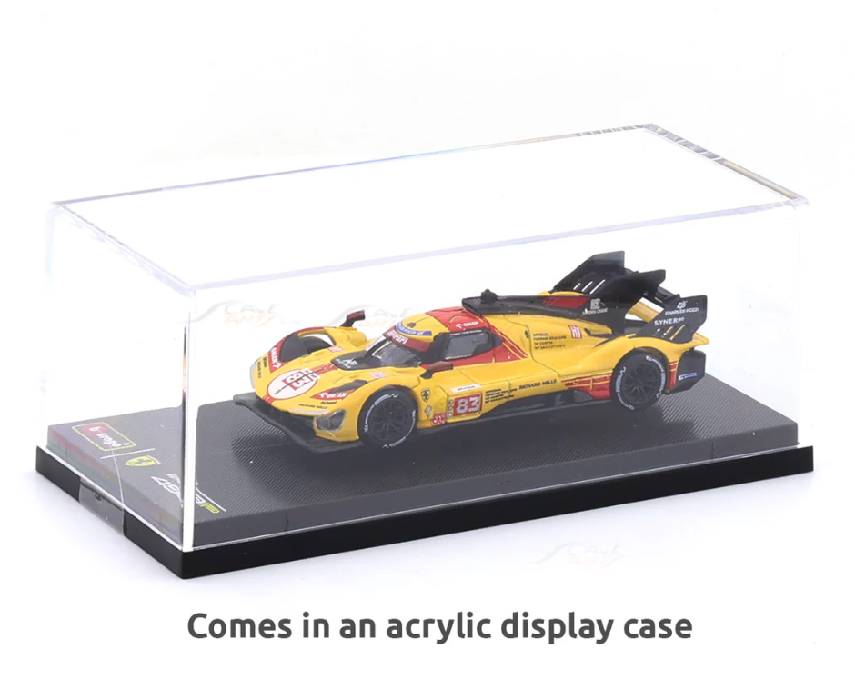 Bburago Ferrari 499P #83 (Yellow Livery) - 1:64 Scale Racing Series
