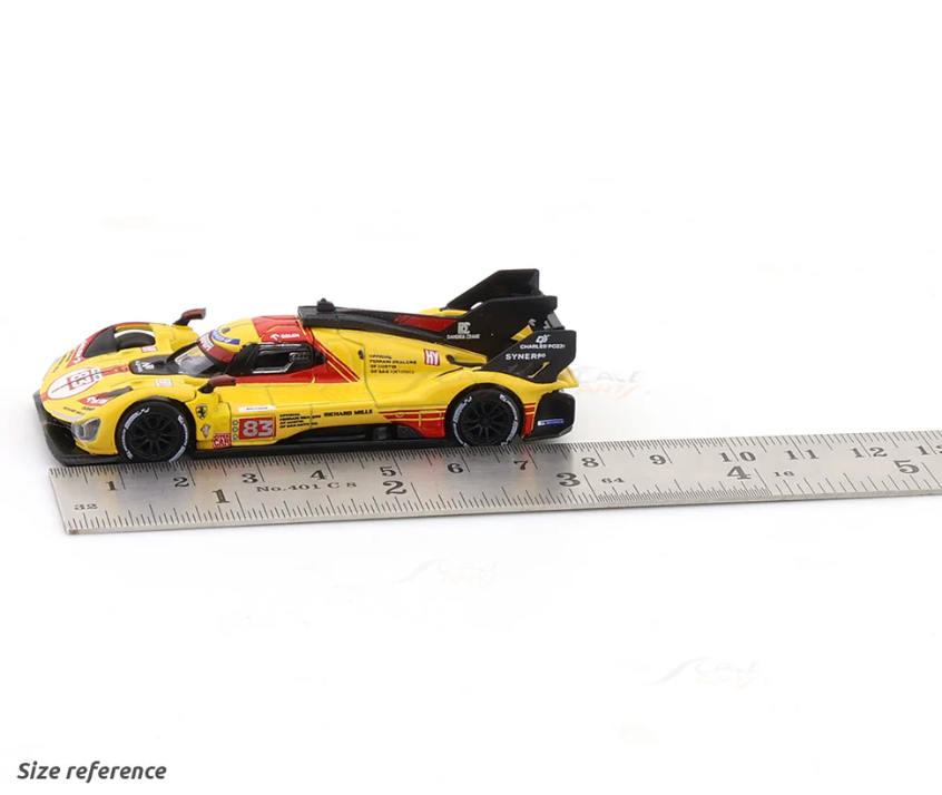 Bburago Ferrari 499P #83 (Yellow Livery) - 1:64 Scale Racing Series