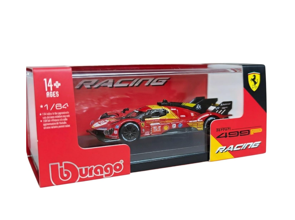 Bburago Ferrari 499P #51 (Rosso Corsa Livery) - 1:64 Scale Racing Series