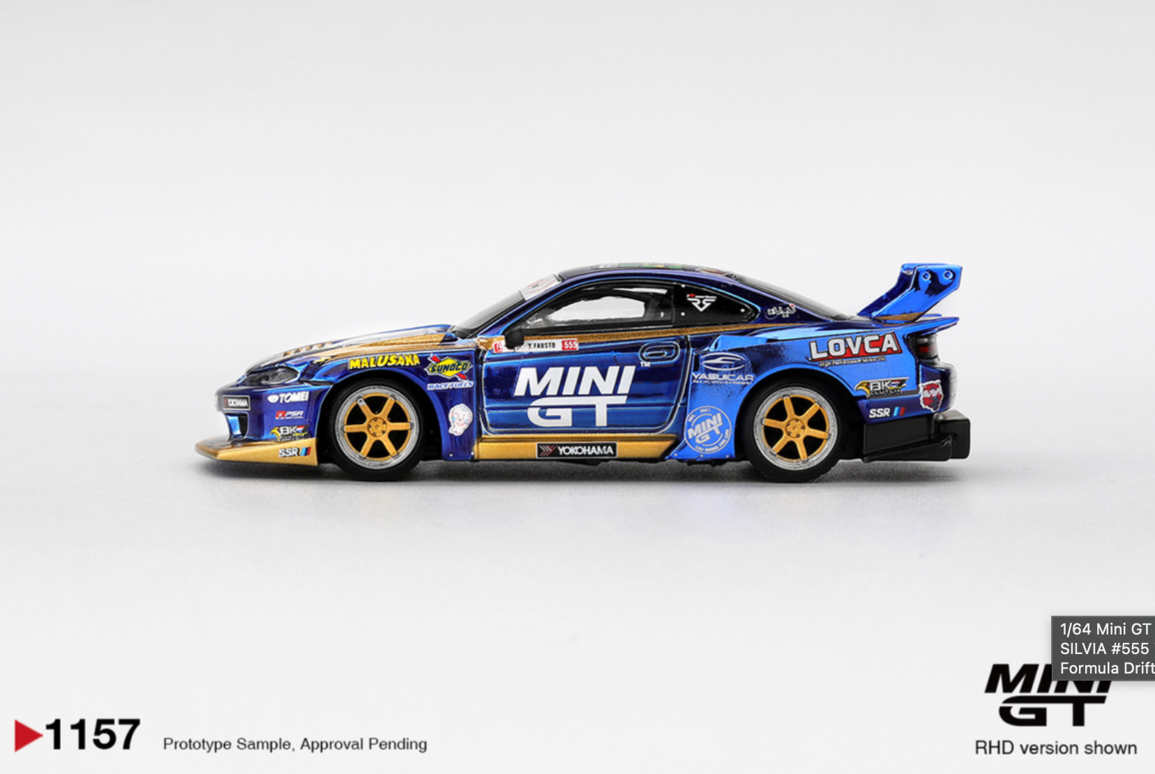 Nissan LB-Super Silhouette S15 SILVIA #555 Team MINI GT Liberty Walk 2025 Formula Drift #1157 (Box Version)