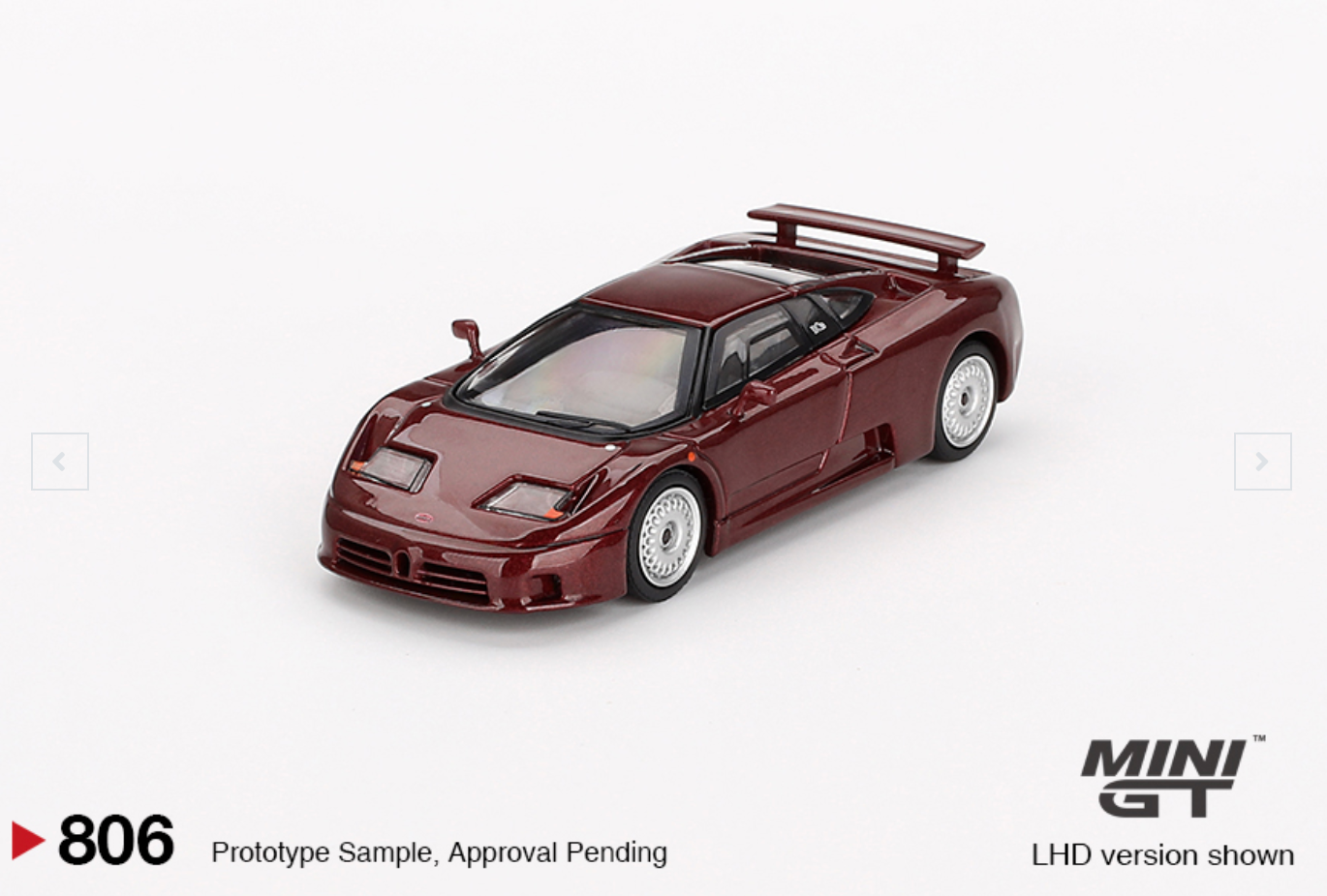 (Pre-Order)Bugatti EB110 GT Dark Red Metallic #806 (Box Version)