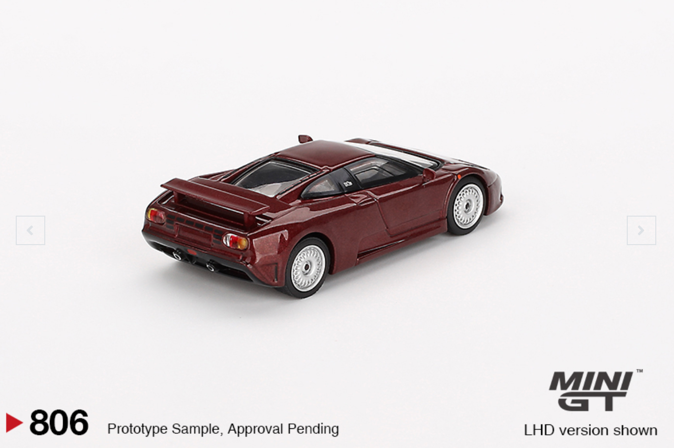 (Pre-Order)Bugatti EB110 GT Dark Red Metallic #806 (Box Version)