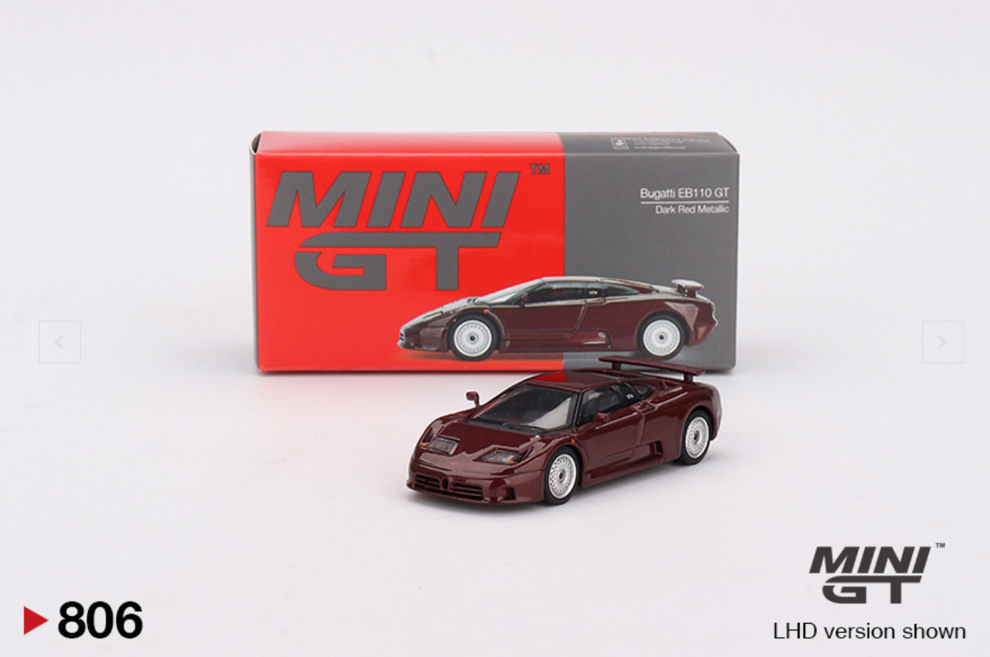 (Pre-Order)Bugatti EB110 GT Dark Red Metallic #806 (Box Version)