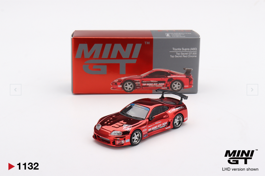 Toyota Supra (A80) Top Secret GT-300 Top Secret Red Chrome #1132 (Box version)