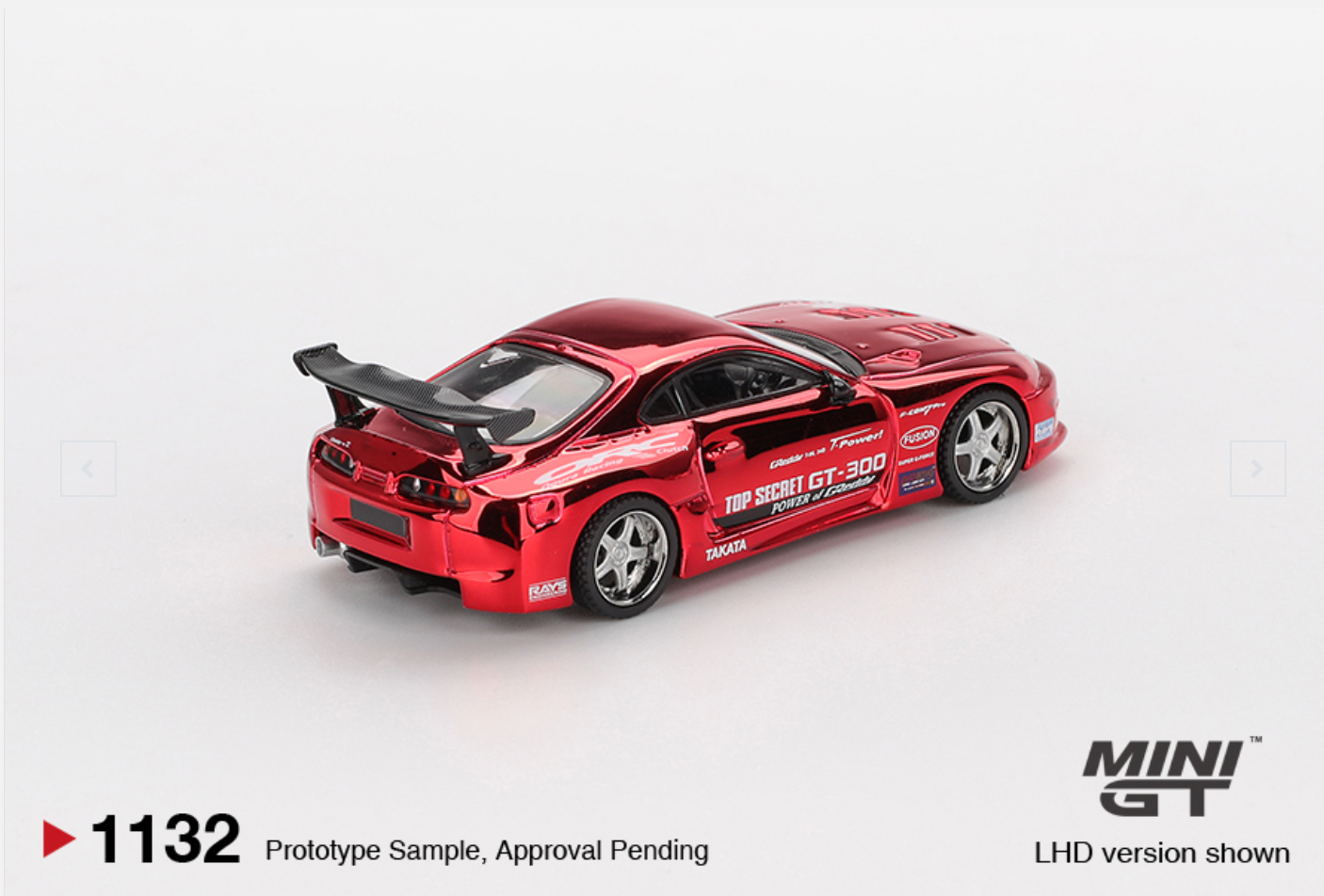 Toyota Supra (A80) Top Secret GT-300 Top Secret Red Chrome #1132 (Box version)