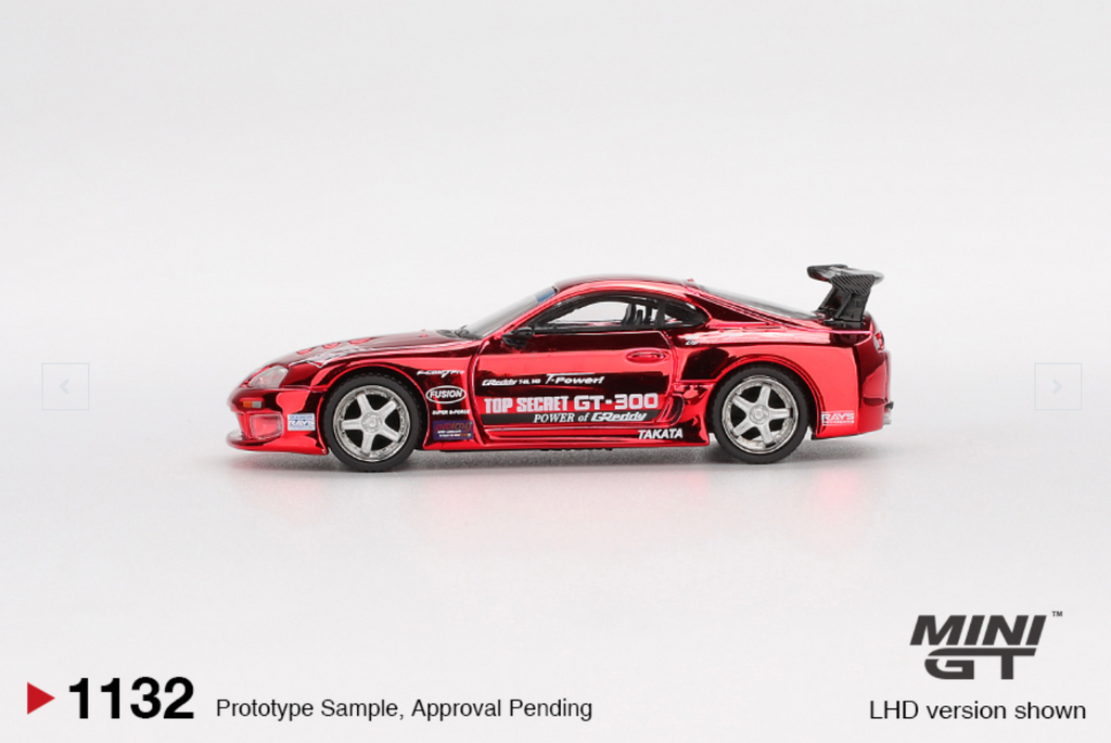 Toyota Supra (A80) Top Secret GT-300 Top Secret Red Chrome #1132 (Box version)