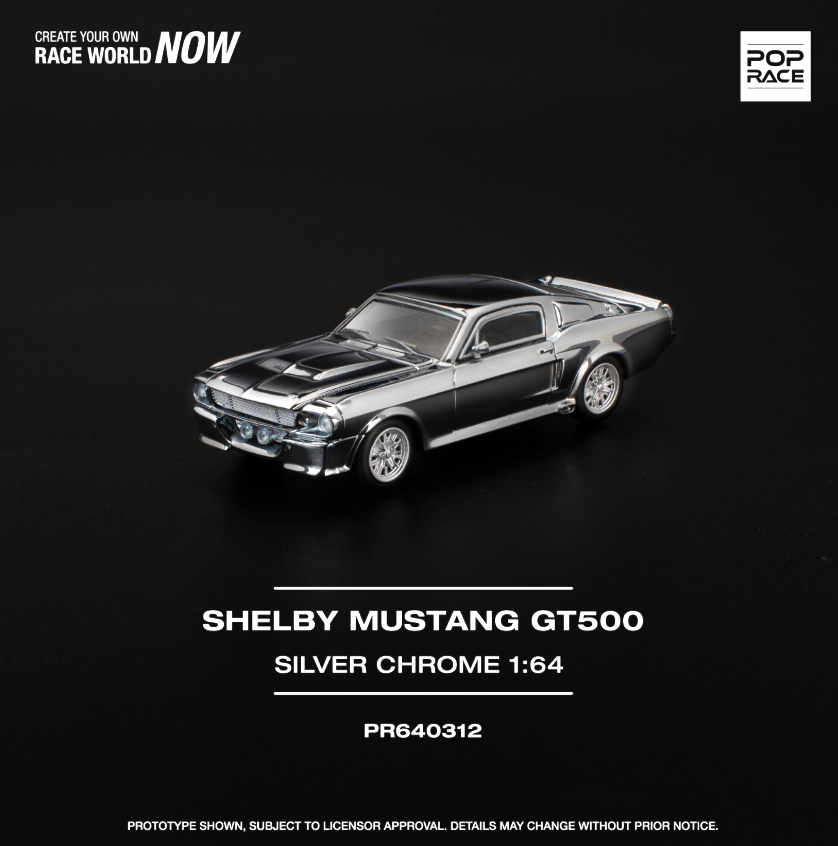 SHELBY MUSTANG GT500 SILVER CHROME - PR640312