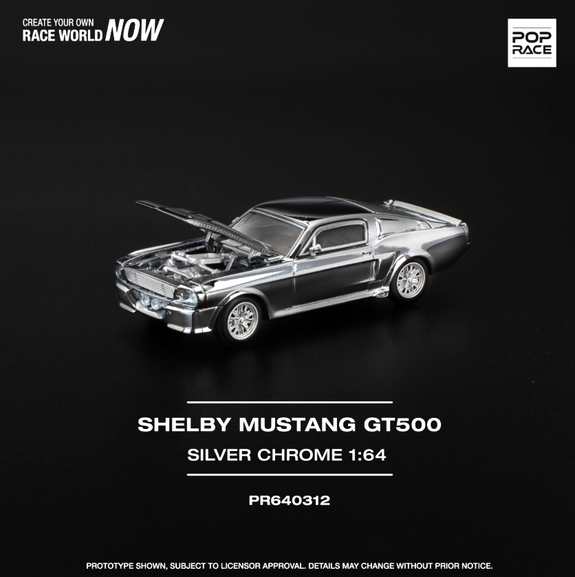 SHELBY MUSTANG GT500 SILVER CHROME - PR640312