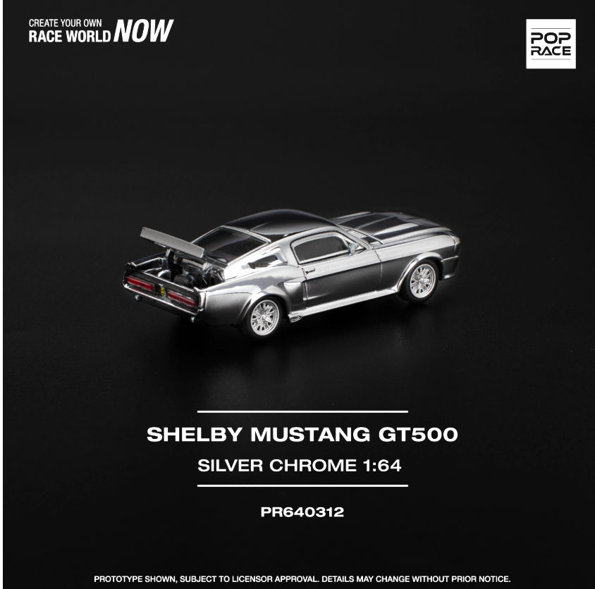 SHELBY MUSTANG GT500 SILVER CHROME - PR640312