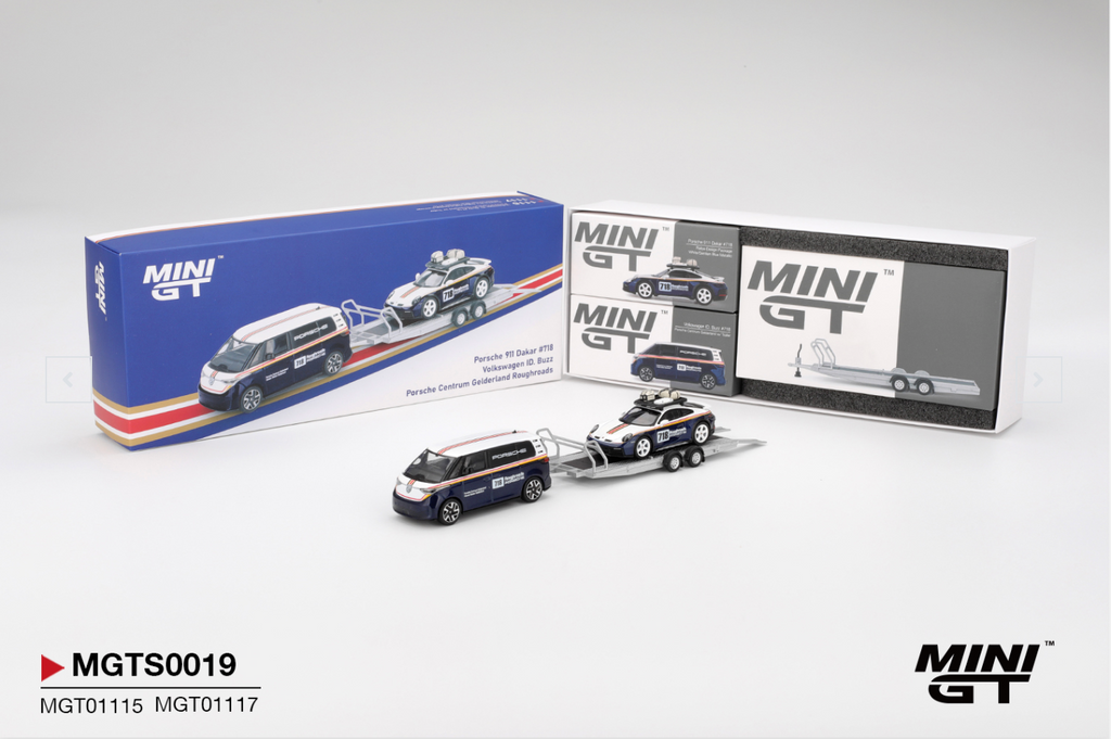 (Pre-Order) Porsche 911 Dakar #718 / Volkswagen ID. Buzz Porsche Centrum Gelderland Roughroads Set #S0019