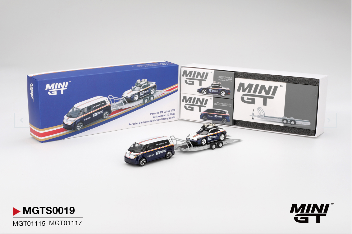 (Pre-Order) Porsche 911 Dakar #718 / Volkswagen ID. Buzz Porsche Centrum Gelderland Roughroads Set #S0019