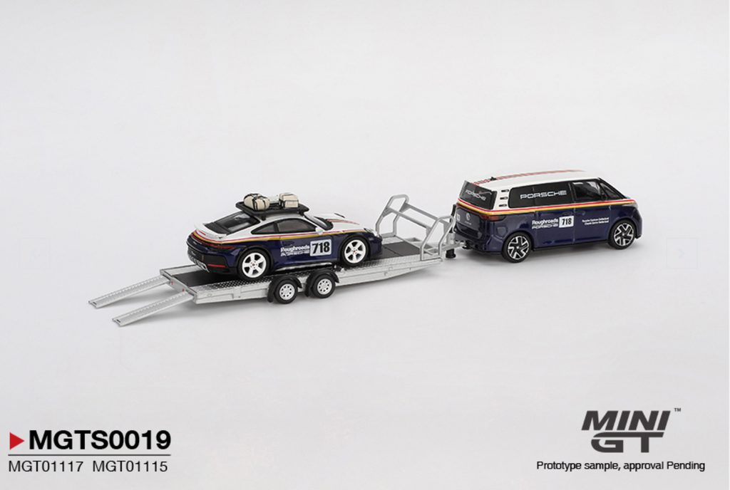 (Pre-Order) Porsche 911 Dakar #718 / Volkswagen ID. Buzz Porsche Centrum Gelderland Roughroads Set #S0019