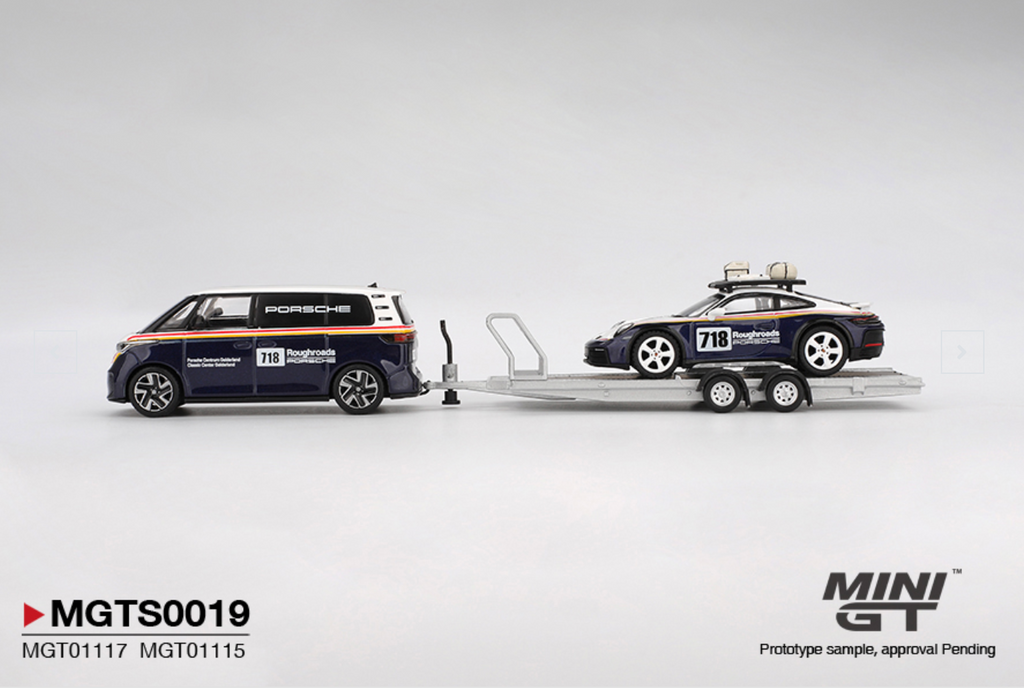 (Pre-Order) Porsche 911 Dakar #718 / Volkswagen ID. Buzz Porsche Centrum Gelderland Roughroads Set #S0019