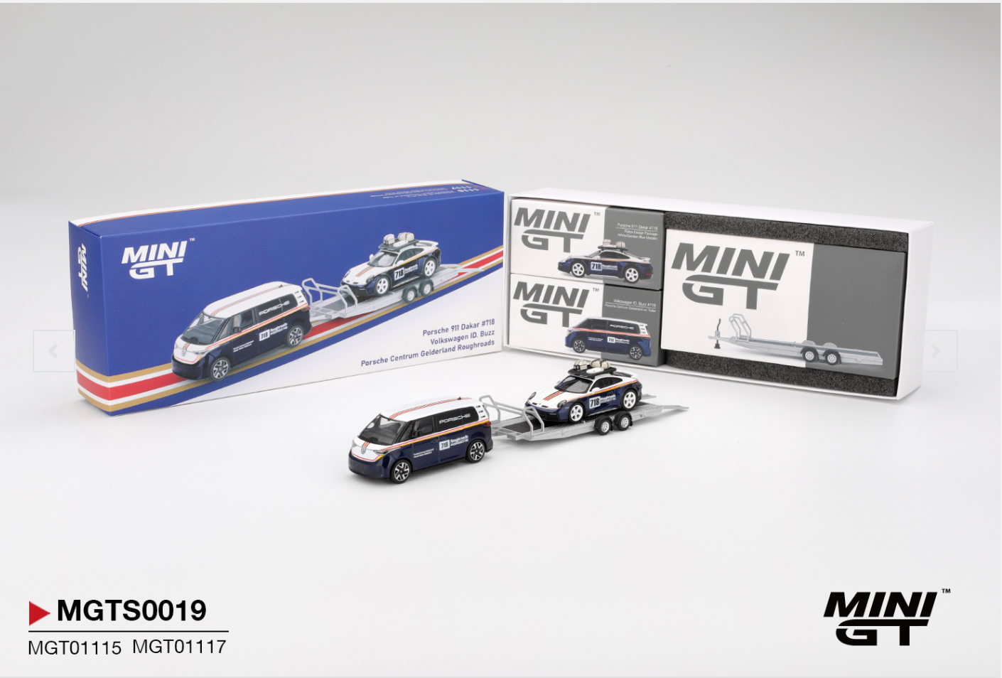 (Pre-Order) Porsche 911 Dakar #718 / Volkswagen ID. Buzz Porsche Centrum Gelderland Roughroads Set #S0019