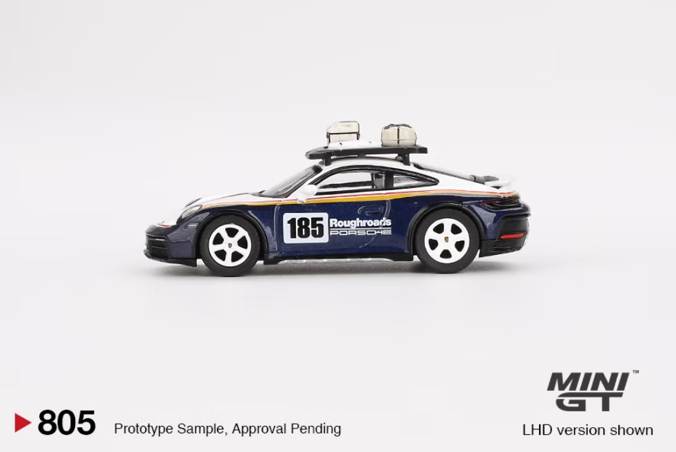 Porsche 911 Dakar Rallye Design Package White/Gentian Blue Metallic (Blister Pack) #805