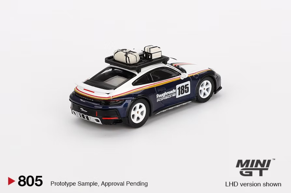 Porsche 911 Dakar Rallye Design Package White/Gentian Blue Metallic (Blister Pack) #805