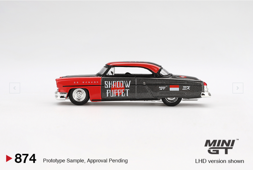 (Pre-Order) Lincoln Capri Hot Rod 1954 "Shadow Puppet" MINI GT x MIZU Diecast 2024 #874 [Blister]