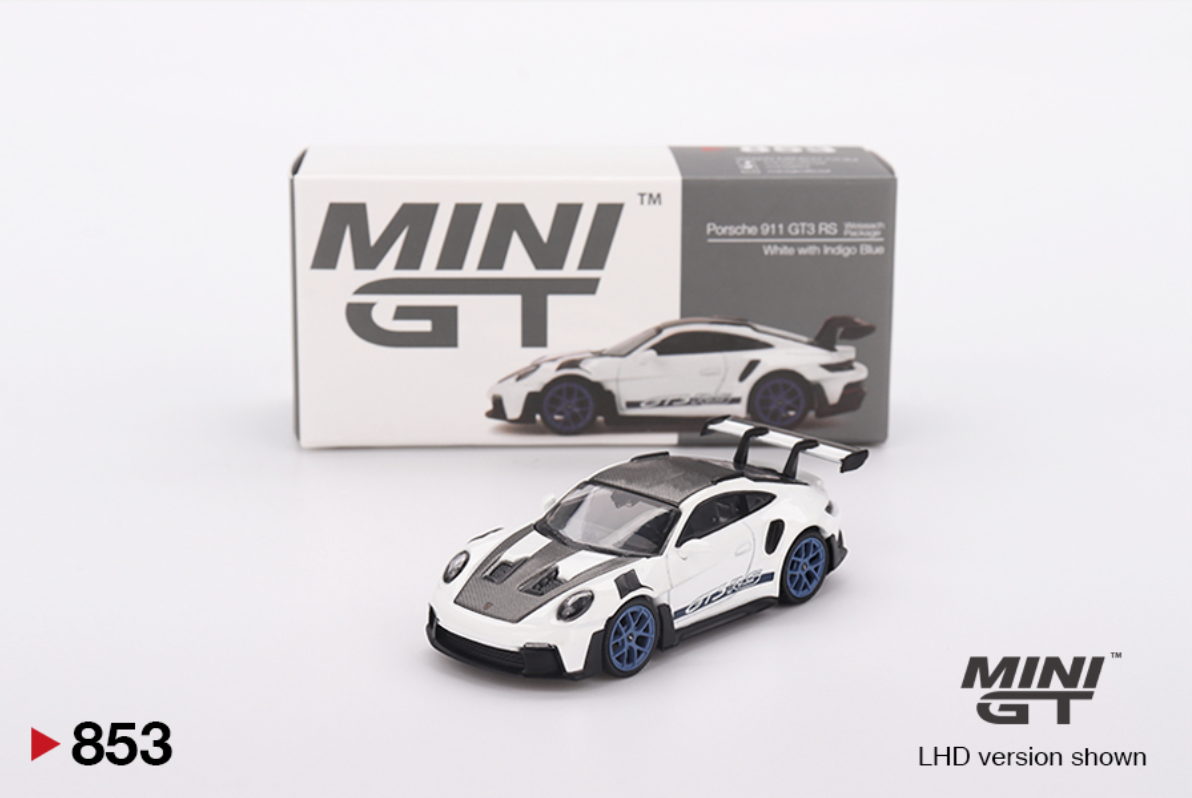 (Pre-Order) Porsche 911 (992) GT3 RS Weissach Package White with Indigo Blue #853 [BOX]