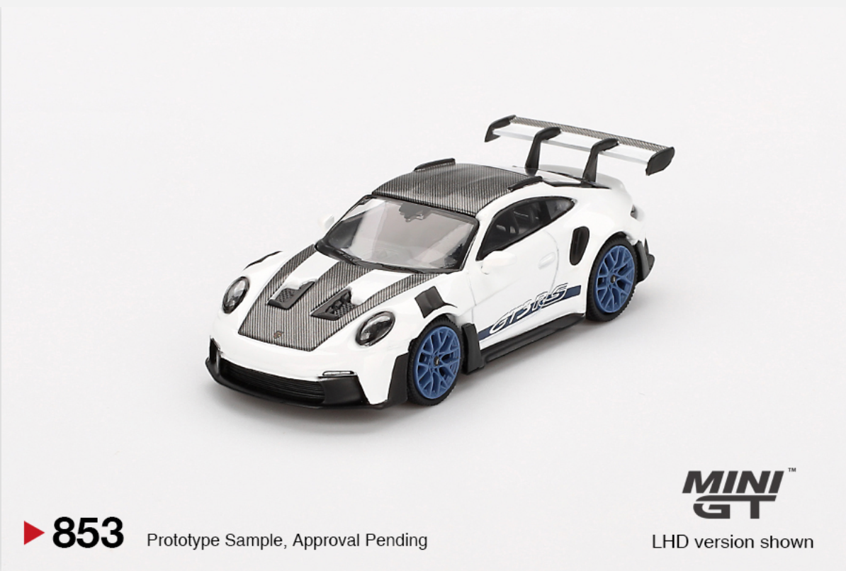 (Pre-Order) Porsche 911 (992) GT3 RS Weissach Package White with Indigo Blue #853 [BOX]