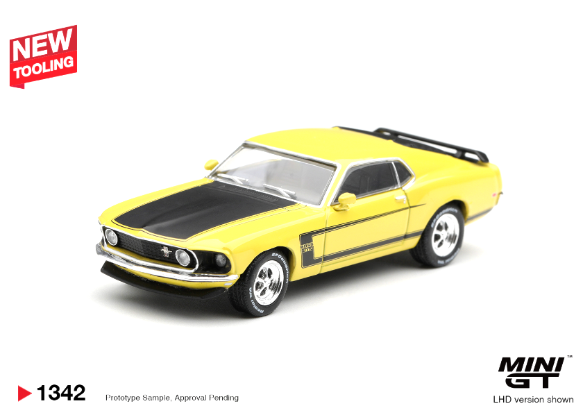 (Pre-Order) Ford Mustang Boss 302 1969 Bright Yellow #1342 [BOX]