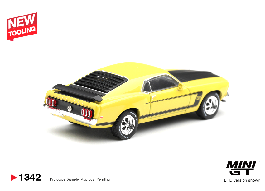(Pre-Order) Ford Mustang Boss 302 1969 Bright Yellow #1342 [Blister]