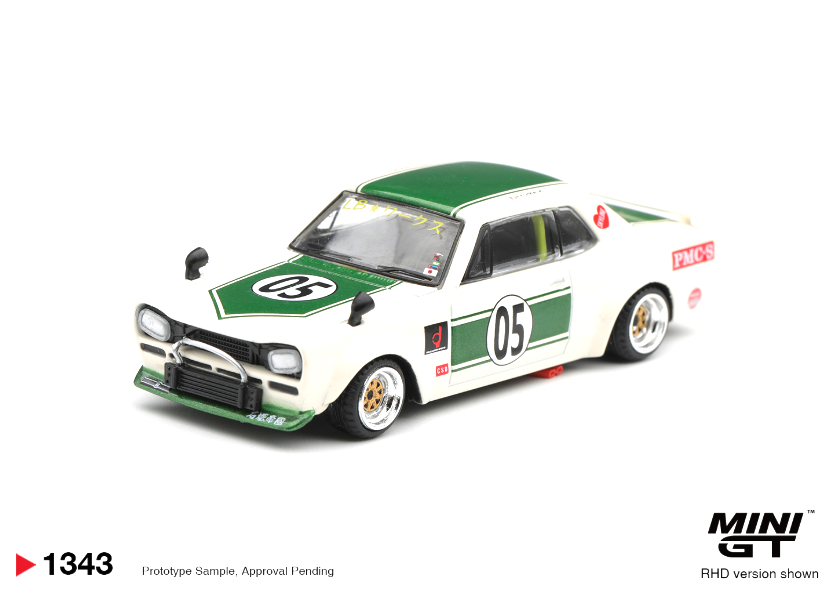 (Pre-Order) Nissan Skyline LB-WORKS "HAKOSUKA" White / Green #1343 [BOX]