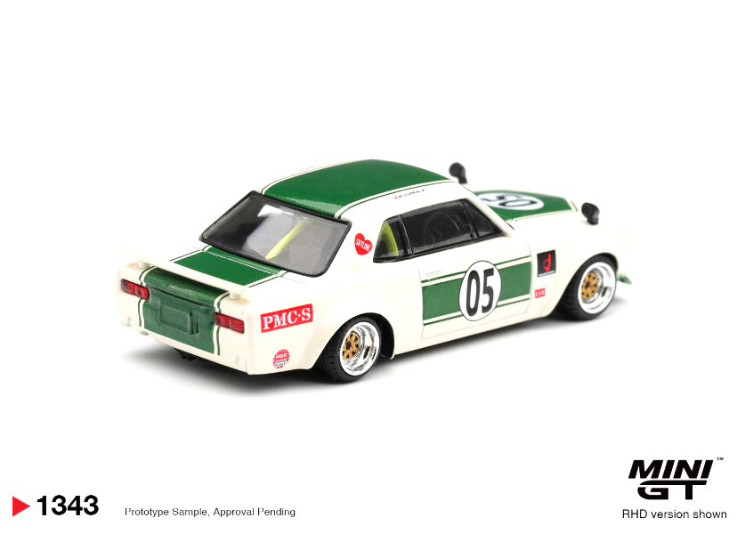 (Pre-Order) Nissan Skyline LB-WORKS "HAKOSUKA" White / Green #1343 [BOX]