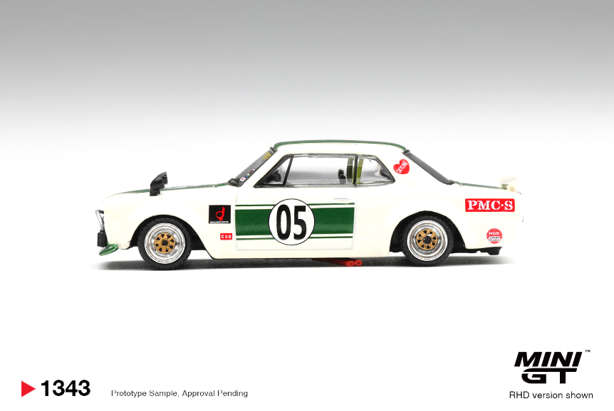 (Pre-Order) Nissan Skyline LB-WORKS "HAKOSUKA" White / Green #1343 [BOX]
