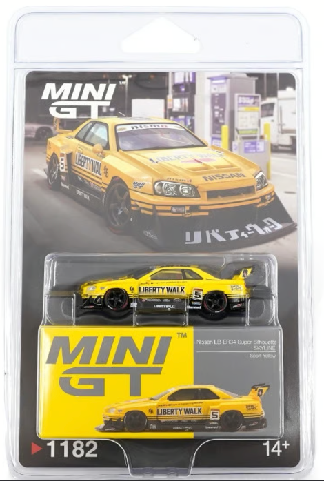 Nissan LB-ER34 Super Silhouette SKYLINE Sport Yellow #1182 [Blister]