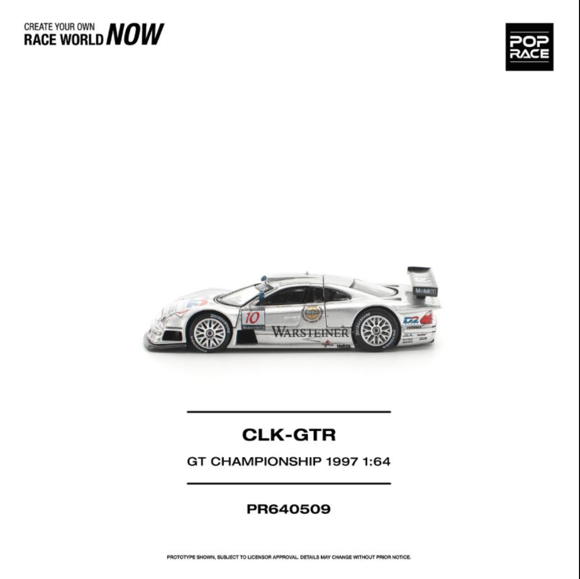(Pre-Order) Mercedes-Benz AMG CLK GTR FIA GT Championship 1997 -  Pop Race PR640509