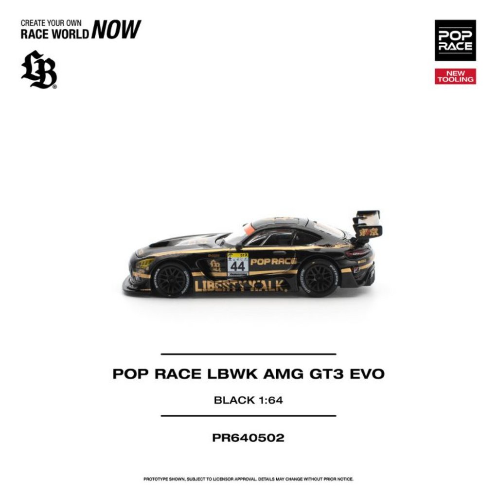 (Pre-Order) Pop Race LBWK AMG GT3 EVO Black - PR640502