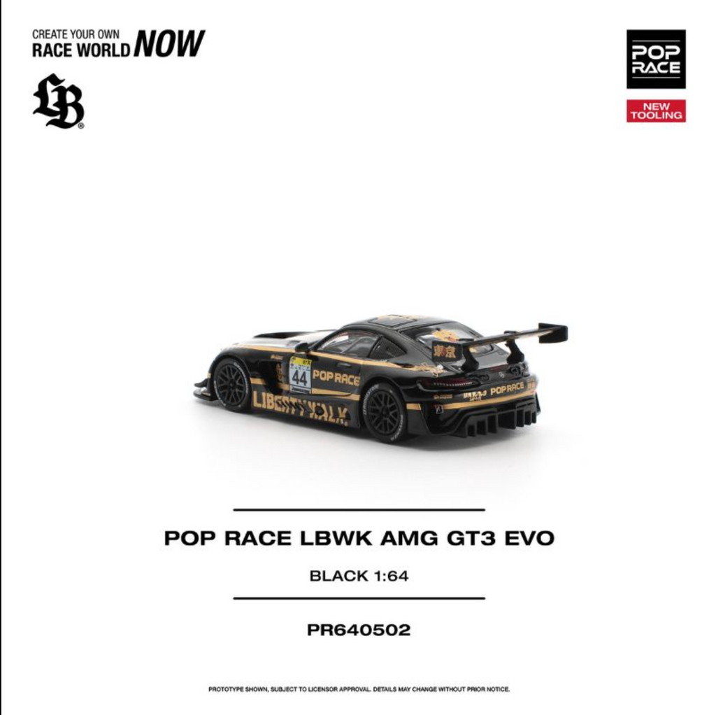 (Pre-Order) Pop Race LBWK AMG GT3 EVO Black - PR640502