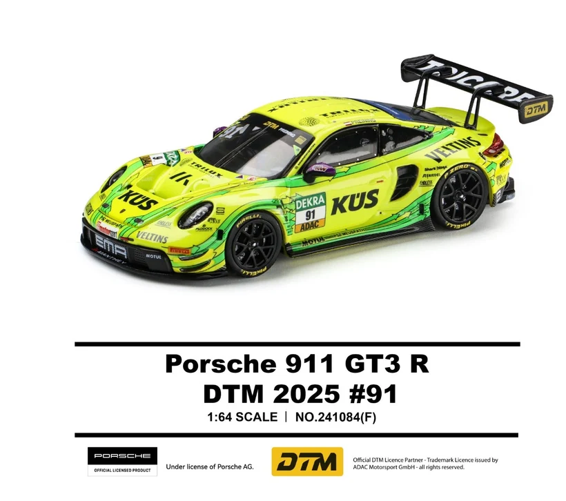 (Pre-Order) Porsche 911 GT3R DTM 2025 #91 KUS Racing Lime Green