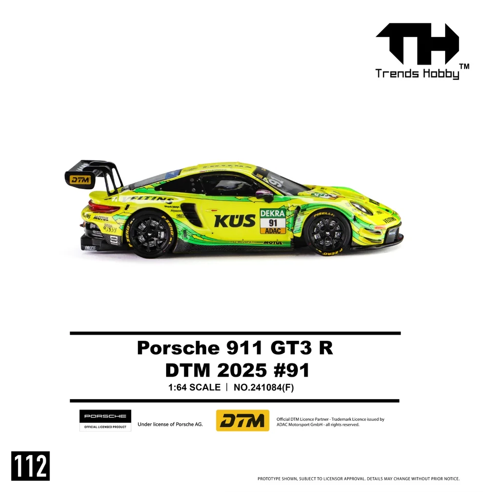 (Pre-Order) Porsche 911 GT3R DTM 2025 #91 KUS Racing Lime Green