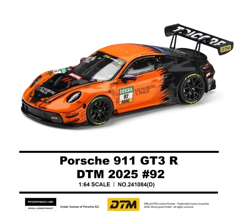 (Pre-Order)Porsche 911 GT3R DTM 2025 #92 Black/Orange
