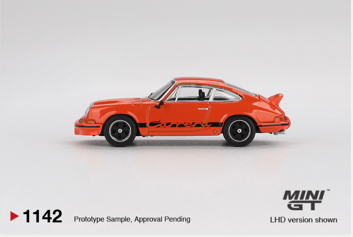 Porsche 911 Carrera RS 2.7 Tangerine with Black Livery [Box] #1142