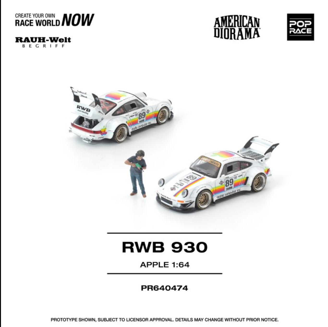 (Pre-Order) Pop Race RWB 930 Apple with Figure -PR640474-Pop Race